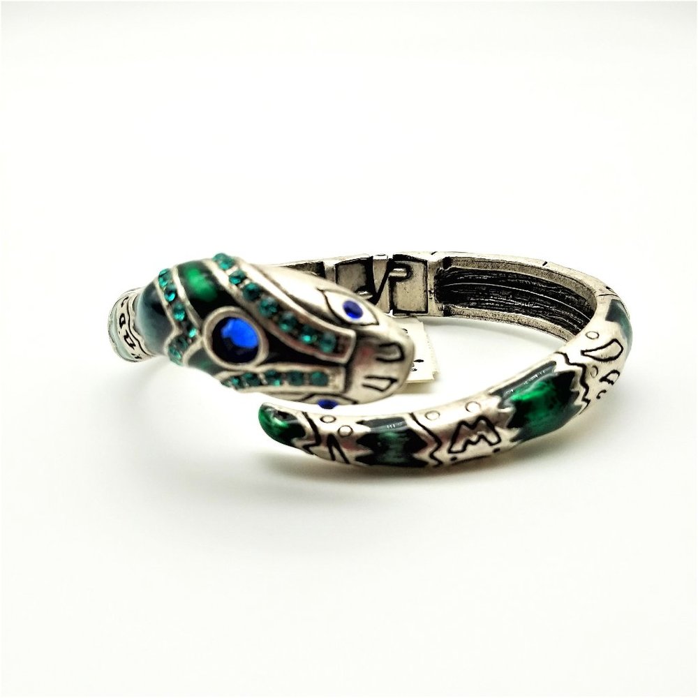 Chico's Sapphire/Emerald Hinged Serpent Bracelet